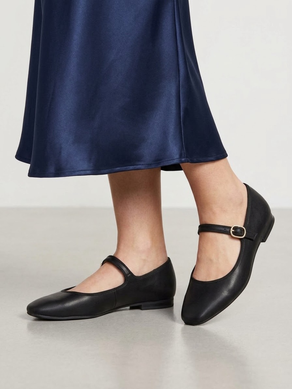 Black Mary Jane Flats